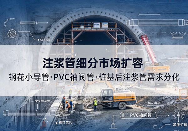 怀宁注浆管细分市场扩容，隧道钢花小导管、PVC 袖阀管、桩基后注浆管需求分化